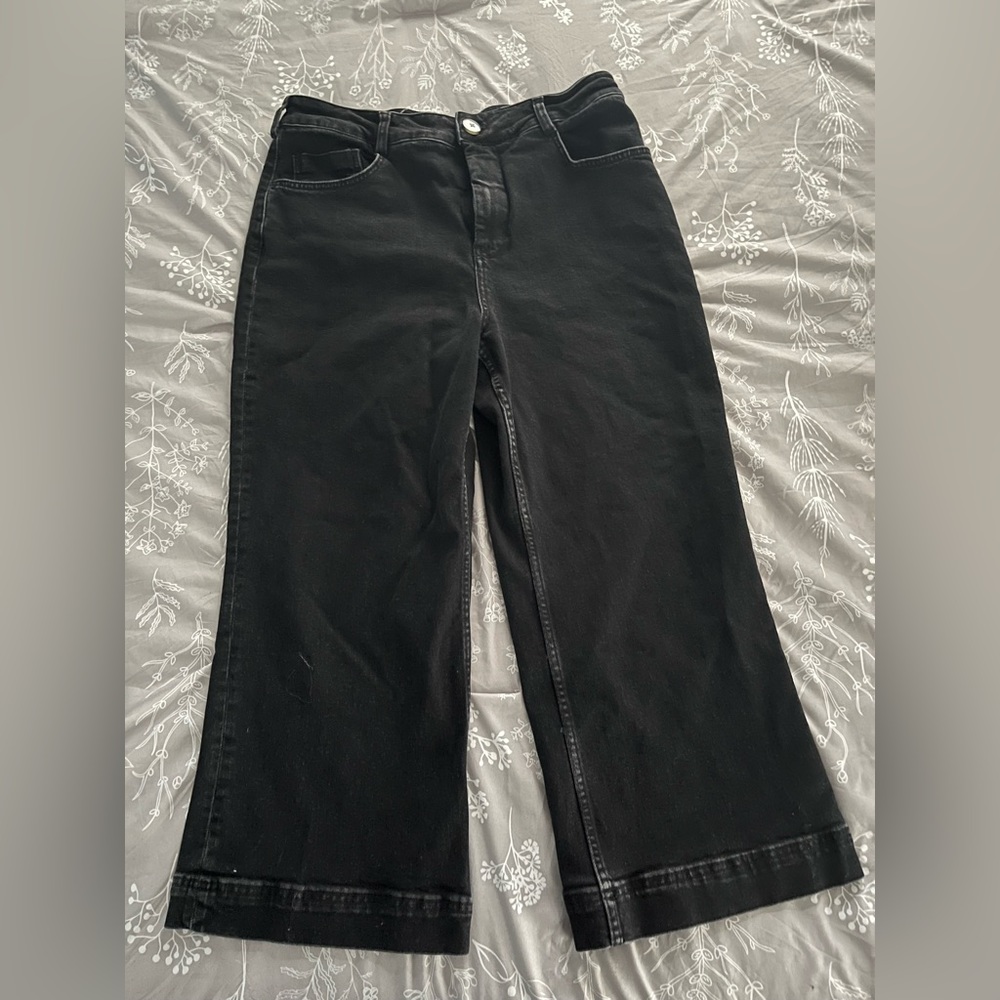 Pilcro cropped wide leg jeans